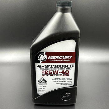 Масло 4-х такт. 25W40 SYNTHETIC BLEND, MERCURY, 0,946 л