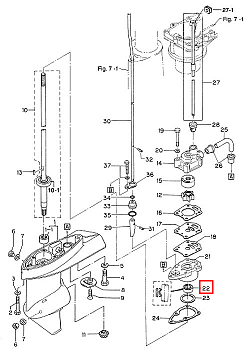 Сальник  торсионного вала Tohatsu 5 (369-60223-0) (10x24x8) (RT)