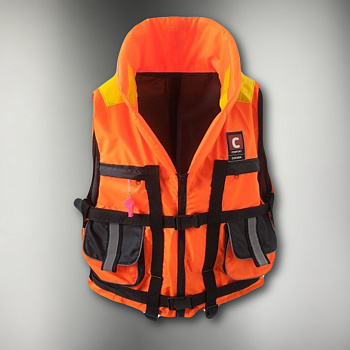 Жилет спасательный с накладными карманами «COMFORT DOCKER» Большой (до 100кг)  светоотражающий, взро