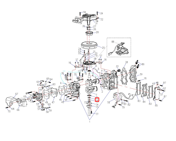 Сальник коленвала Tohatsu 8-9,8 (3B2-01215-0) (12x28x5) (PREMARINE2)
