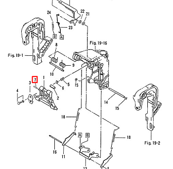 Штифт упора подвеска пружинный Tohatsu 40-50 (Япония)