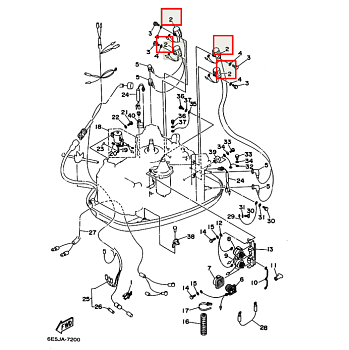 Катушка зажигания высоковольтная Yamaha 60-225 (697-85570-00) (RT)
