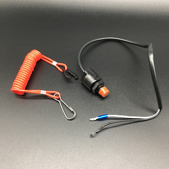 Кнопка аварийной остановки двигателя с чекой Yamaha 9.9-250, F4-350 (PREMARINE)
