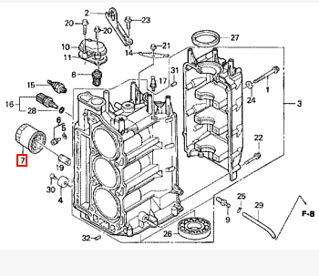 Фильтр масляный HONDA 15400-PFB-014 ( 3FV-13440)