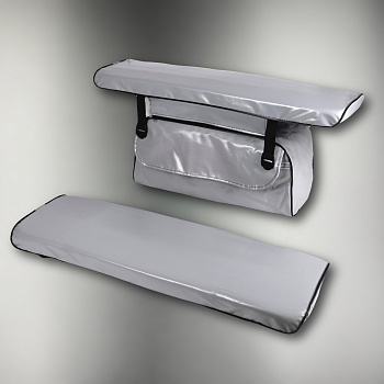 Комплект накладок лодочных 100x24x4 ПВХ (Серый)