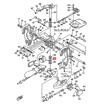 Сальник поворотной рамы Yamaha 40-90 (93109-30M03) (30x40x6) (Yamaha)
