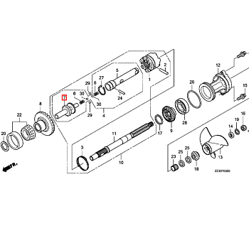 Толкатель муфты вкл.скорости Honda BF60 (Honda)