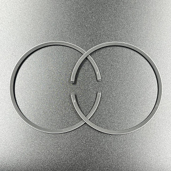 Кольца поршневые, комплект на один поршень Yamaha 55, 75-90 (STD) (Riken) (Omax)