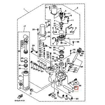 Поршень масляного насоса Yamaha 75-90 (Япония)