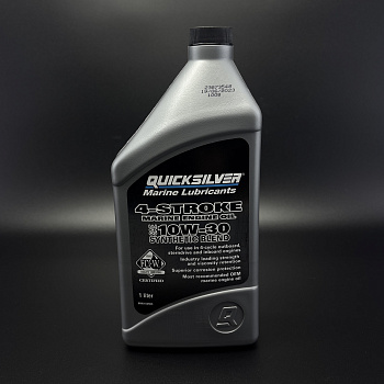 Масло для 4-х тактных двигателей полусинтетическое 10W30, 1 л OIL 4-CYCLE @6 1L (Quicksilver)