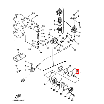 Упорная шайба пружины бензонасоса Yamaha  648244240000
