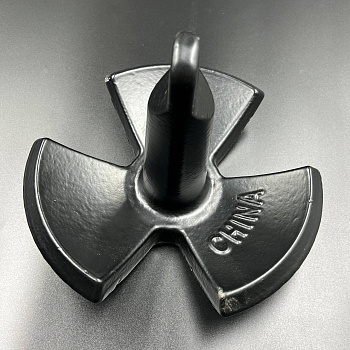 Якорь речной 3-х лепестковый (черный) с ПВХ покрытием 6.8кг (15LB) (Allshine)