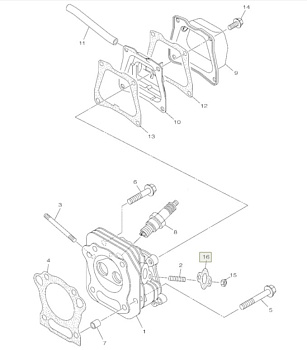 Прокладка выхлопа для  снегохода  Yamaha SRX120 JA9-14613-00-00