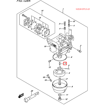 Игла поплавковой камеры карбюратора Suzuki DT5-15 (PREMARINE)