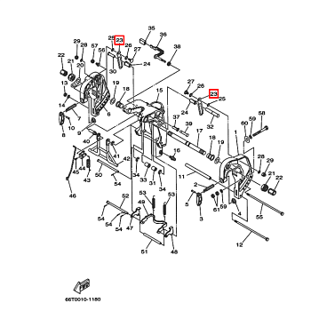 Пластина (Ограничитель наклона )Yamaha 40X; F20-25