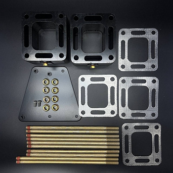 Комплект проставки выхлопного коллектора 3" (76 мм) (Quicksilver)