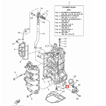 Прокладка корпуса масляного фильтра F115-130 (Yamaha)