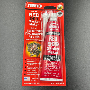 Герметик прокладок 999 силиконовый OEM (красный) 85 г ABRO