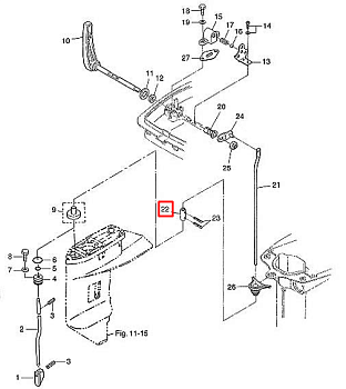 Соединитель тяги переключения TOHATSU 25-30 (346-66241-1) (Tohatsu)
