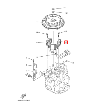 Катушка зажигания подмаховиковая Yamaha F6-9.9 (PREMARINE2)