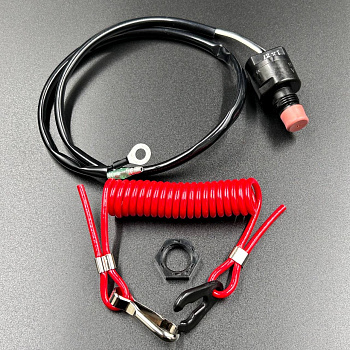 Кнопка аварийной остановки двигателя с чекой Yamaha 9.9-250, F4-350 (Yamaha)