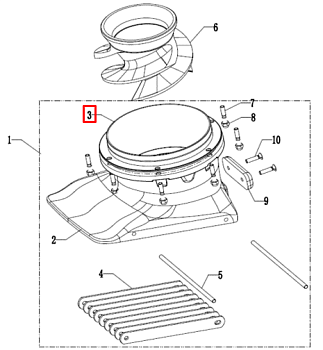 Обечайка алюминиевая средняя серия 30 л.с. (1678) (PREMARINE)