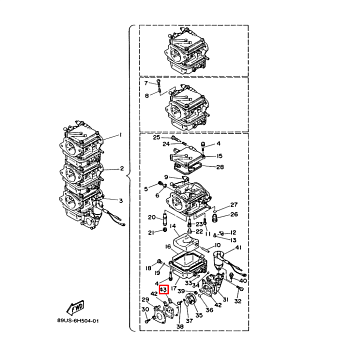 Мембрана обогатителя топливом карбюратора Yamaha 40-50 (Yamaha)