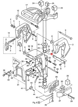 Уплотнительное кольцо Tohatsu 8-9.8B  (3B2-62415-00; 9.8F-03.02) (PREMARINE)