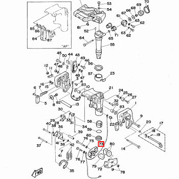 Корпус демпфера Yamaha 9.9-15 (Yamaha)
