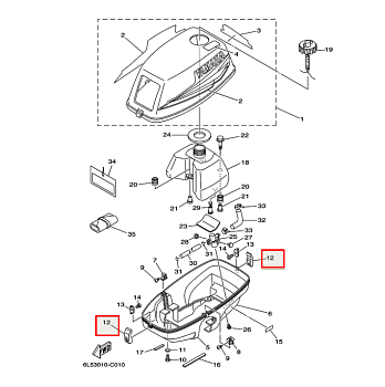 Фиксатор колпака YAMAHA 3; SEAPRO T3 (3A-42647-00; 6L5-42647-00; 3MHS-01011A ) (PREMARINE)