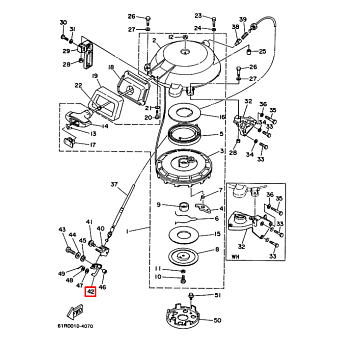 Тяга стартера Yamaha 20-30 (656-15749-00) Япония