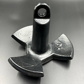 Якорь речной 3-х лепестковый (черный) с ПВХ покрытием 4.5кг (Allshine)