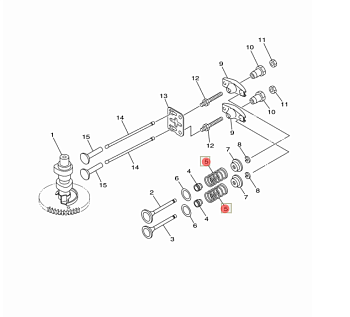 Пружина клапана YAMAHA F4-F6 /F9.9-01.03.00.20 (60R-12113-00; 6EE-E2113-00) (PREMARINE)