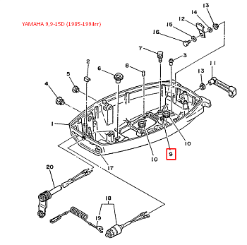 Уплотнение в поддон Yamaha 9.9-15 682-44366-00