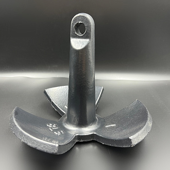 Якорь речной 3-х лепестковый (черный) с ПВХ покрытием 3.6кг (Allshine)