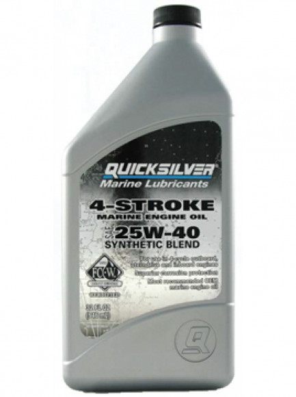 Масло Quicksilver 4-тактное 25W40 полусинтетическое SYN-QT4C@6 (1 л)