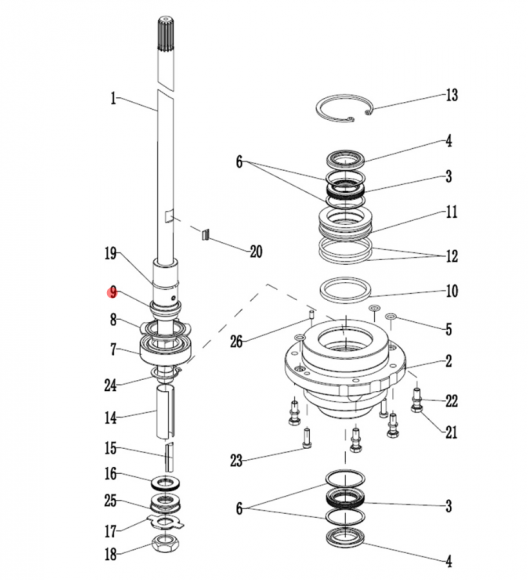 Втулка подшипника водомета ø31.5×ø25.1×6.5 JET 30, 40