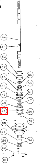Подшипник вертикального вала водомета 7205BECBP (25х52х15) (T40-31007; 504) (PREMARINE)
