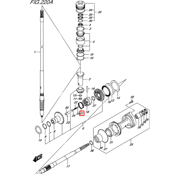 Пружина муфты Suzuki DF150-300 (09440-56001)